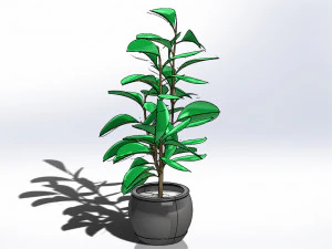 potted plants tree 2 model 3D Model