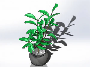 potted plants tree 2 model 3D Model
