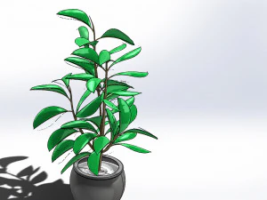 potted plants tree 2 model 3D Model