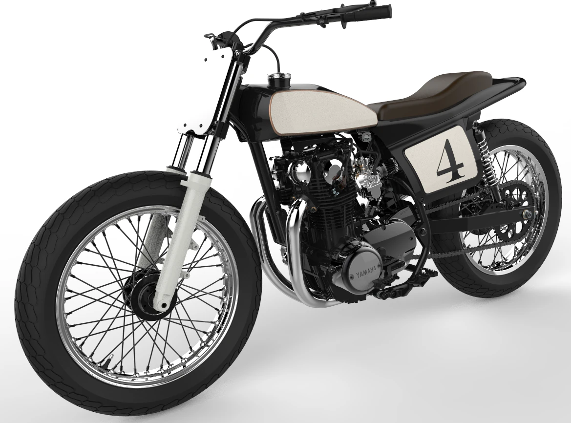 Yamaha xs 650 3D Model .c4d .max .obj .3ds .fbx .stl .blend 