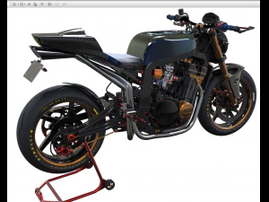 1100 gsxr streetbike motorcycle 3D Model