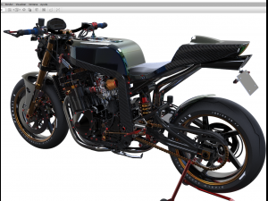 1100 gsxr streetbike motorcycle 3D 模型