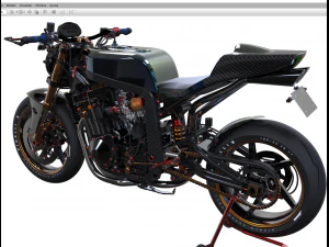 1100 gsxr streetbike motorcycle 3D Model