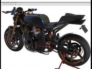 1100 gsxr streetbike motorcycle 3D Model
