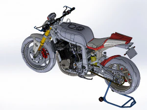 1100 gsxr streetbike motorcycle 3D Model