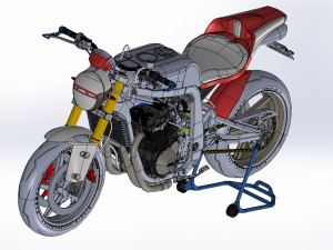 1100 gsxr streetbike motorcycle 3D 模型