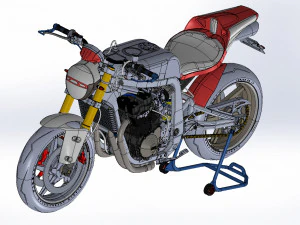 1100 gsxr streetbike motorcycle 3D Model