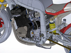 1100 gsxr streetbike motorcycle 3D Model
