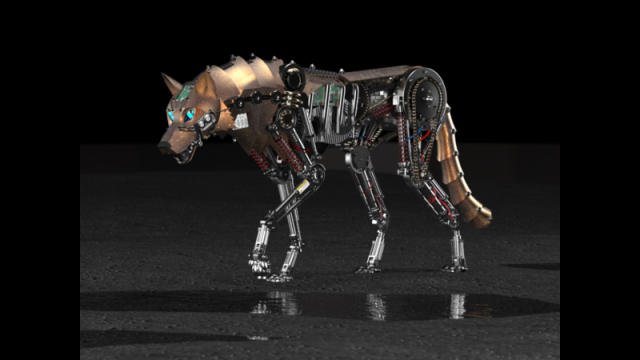 wolf robotic model 3D 模型 .c4d .max .obj .3ds .fbx .stl .blend 