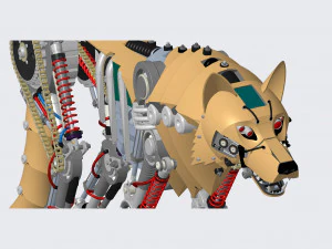 wolf robotic model 3D Model