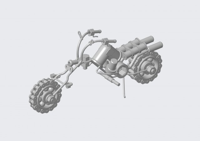 motorcycle model 3D Модель .c4d .max .obj .3ds .fbx .stl .blend 
