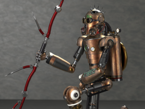 steampunk robotic model 3D Model