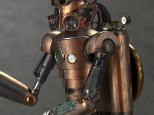 steampunk robotic model 3D Model