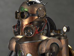 steampunk robotic model 3D Model