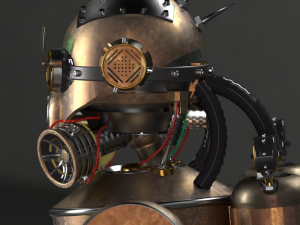 steampunk robotic model 3D Model