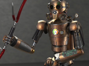 steampunk robotic model 3D Model