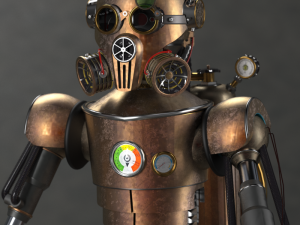 steampunk robotic model 3D Model