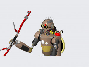 steampunk robotic model 3D Model