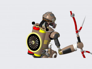 steampunk robotic model 3D Model
