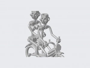 metal art motorcycle 3D Model