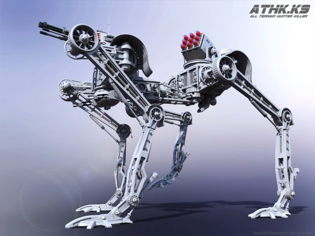 Robots All Terrain AT-ST5  3D Model .c4d .max .obj .3ds .fbx .lwo .lw .lws