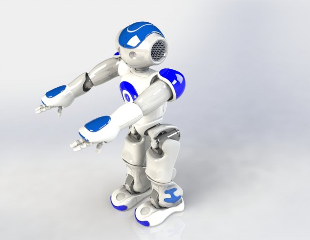 NAO robot v4 3D Model .c4d .max .obj .3ds .fbx .lwo .lw .lws