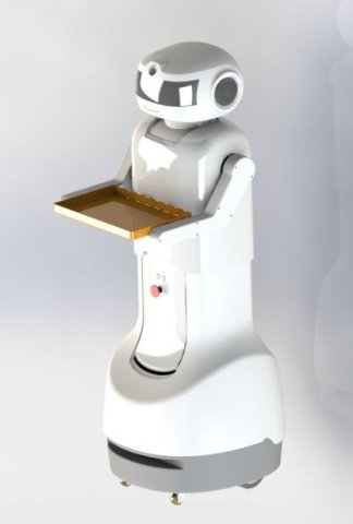 Service robot 3D Model .c4d .max .obj .3ds .fbx .lwo .lw .lws