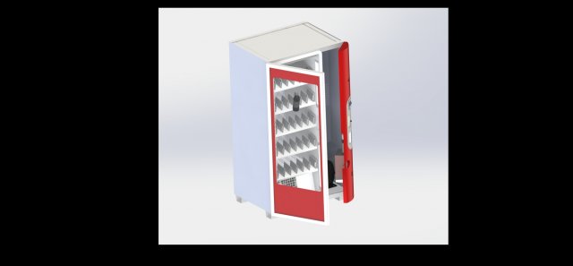 Vending machine 3D Model .c4d .max .obj .3ds .fbx .lwo .lw .lws