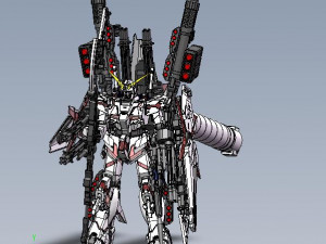 Unicorn Gundam FA 3D मॉडल
