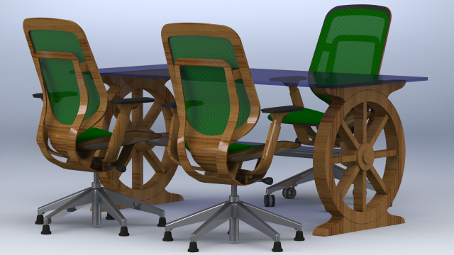 Chair mesh office furniture table meeting 3D Model .c4d .max .obj .3ds .fbx .lwo .lw .lws