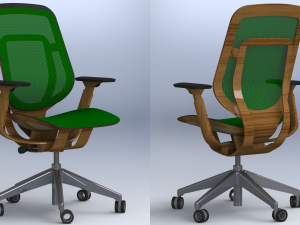 Chair mesh office furniture table meeting Modelo 3D
