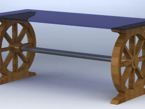 의자 메쉬 사무용 가구 테이블 회의 3D 모델