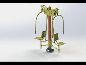 A variety of community fitness equipment model diagram 3D 모델