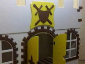 A fortress for children with beds a play area on the second level 3D Model