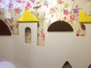 A fortress for children with beds a play area on the second level 3D Model
