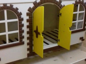 A fortress for children with beds a play area on the second level 3D Model