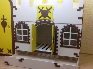 A fortress for children with beds a play area on the second level Modelo 3D