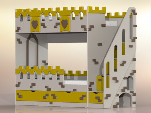 Bed kids fort bunk bed kids fort bunk 3D 模型