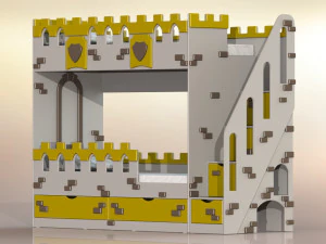 Bed kids fort bunk bed kids fort bunk 3D Model