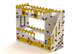 Bed kids fort bunk bed kids fort bunk 3D 模型