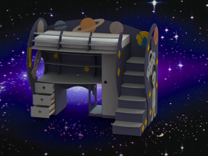 Childrens bed big space travel - childrens bed big space travel 3D Модель