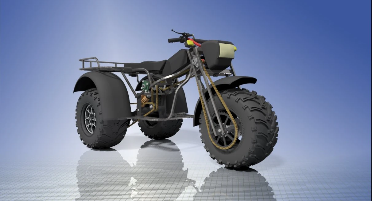 Tricycle moto drive 3D Model .c4d .max .obj .3ds .fbx .stl .blend