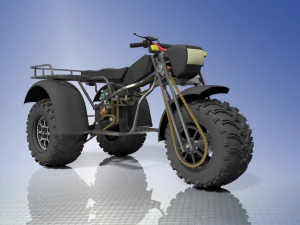 Triciclo moto drive Modelo 3D