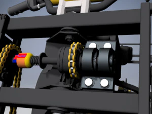 Tricycle moto drive 3D Model