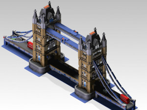Tower bridge Twin towers LEGO 3D Model