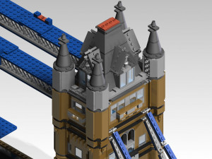 Tower bridge Twin towers LEGO 3Dモデル