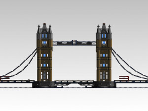 Tower bridge Twin towers LEGO 3Dモデル