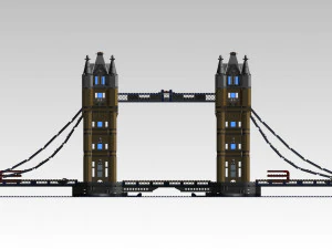 Tower bridge Twin towers LEGO 3D Model