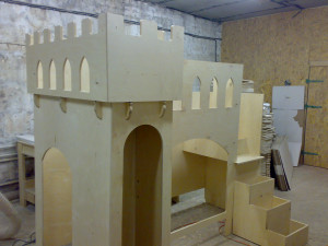 Children bed Fortress Observatory with built in bar Model 3D