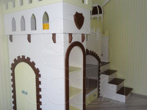 Children bed Fortress Observatory with built in bar Model 3D
